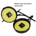 Eisen-Retro-Wanduhr für Zuhause, doppelseitig hängende Uhr, Monochrome – Bild 4