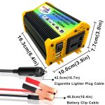 Home Solargenerator Wechselrichter + 30A Controller + 18W 12V Solarpanel, Spezifikation:, Black 12V To 220V, Black 12V To 110V, Yellow 12V To 220V, Yellow 12V To 110V – Bild 3