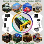 Home Solargenerator Wechselrichter + 30A Controller + 18W 12V Solarpanel, Spezifikation:, Black 12V To 220V, Black 12V To 110V, Yellow 12V To 220V, Yellow 12V To 110V – Bild 10