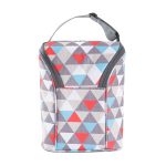 Reise-Windel-Aufbewahrungstasche zum Aufhängen von Kinderwagen, wärmeisolierende Flaschentasche, Colored Triangle, Black Circle, Wavy Stripe, Pure Gray, Pure Black