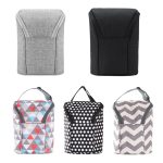 Reise-Windel-Aufbewahrungstasche zum Aufhängen von Kinderwagen, wärmeisolierende Flaschentasche, Colored Triangle, Black Circle, Wavy Stripe, Pure Gray, Pure Black – Bild 2