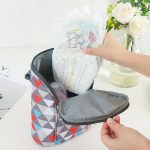 Reise-Windel-Aufbewahrungstasche zum Aufhängen von Kinderwagen, wärmeisolierende Flaschentasche, Colored Triangle, Black Circle, Wavy Stripe, Pure Gray, Pure Black – Bild 6