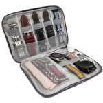 Tragbare Aufbewahrungstasche für Datenkabel mit Riemen für die Reise, Red, Purple, Grey, Navy Blue, Black – Bild 3