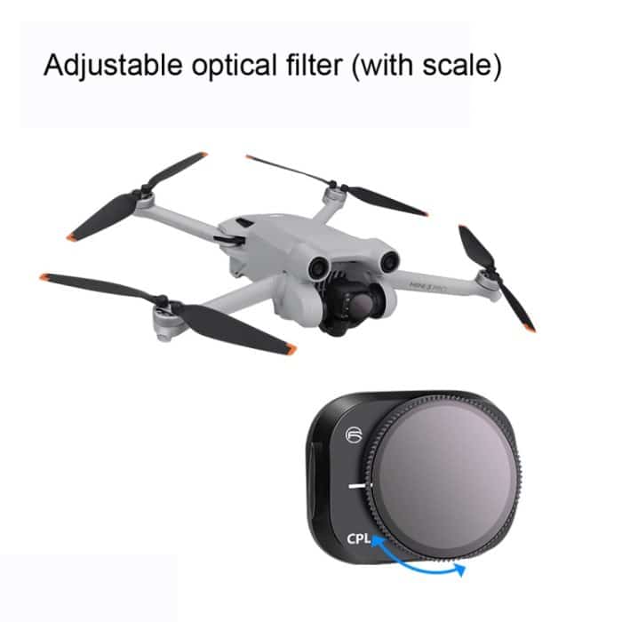 RCSTQ Einstellbares Filterzubehör aus Aluminiumlegierung für DJI Mini 3 Pro,Stil:, UV, CPL, ND8, ND16, ND32, ND64, 4 In 1 Set, 6 In 1 Set – Bild 4