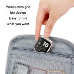 Boona Smart Watch Armband Datenkabel Tragbare Aufbewahrungstasche für Apple Watch, Small (Gray), Small (Black), Large (Gray), Large (Black) – Bild 6