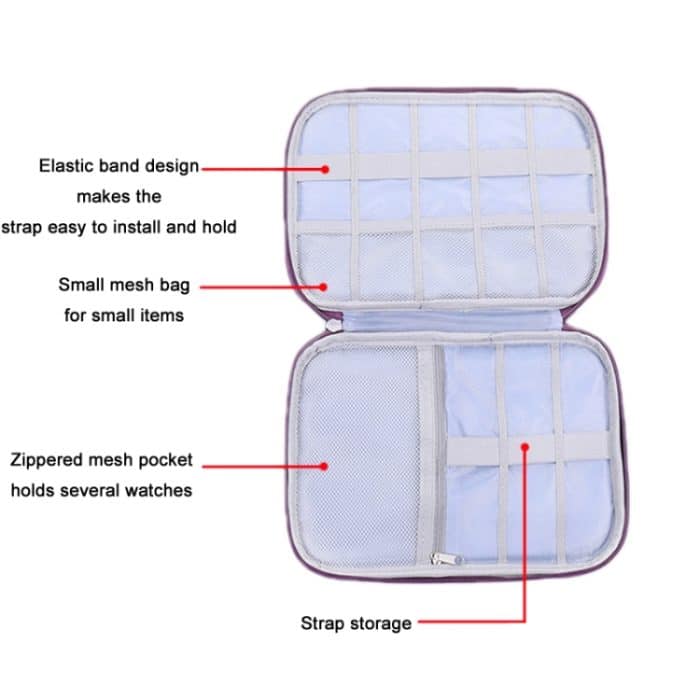 Wasserdichte Aufbewahrungstasche für Kinder-Smartwatch-Armband, Blue, Purple, Black, Grey, Wine Red, Navy, Gray (Small), Black (Small) – Bild 4