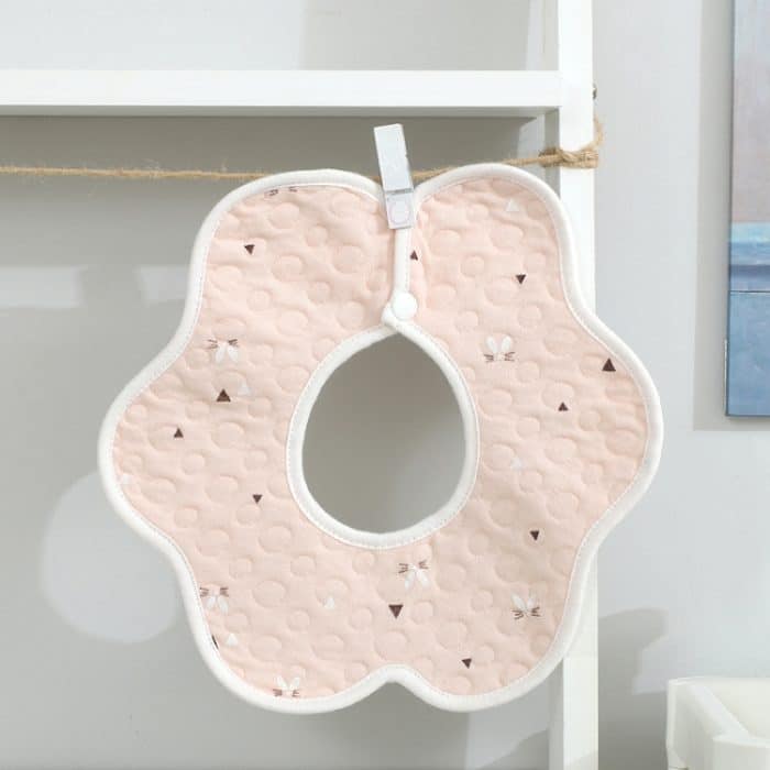 TBD0602477201A.jpg 2 Stück dünne Baumwollgaze, wasserdicht, weich, um 360 Grad drehbar, Baby-Lätzchen, Orange, Green, Blue, Pink, Yellow, Blue Cloud, Zoo, Blue Triangle, Little Tree, Dinosaur, Cherry, Coil Crown, Cross, Fox, Green Triangle, Oranges, Fruit Paradise – Bild 1