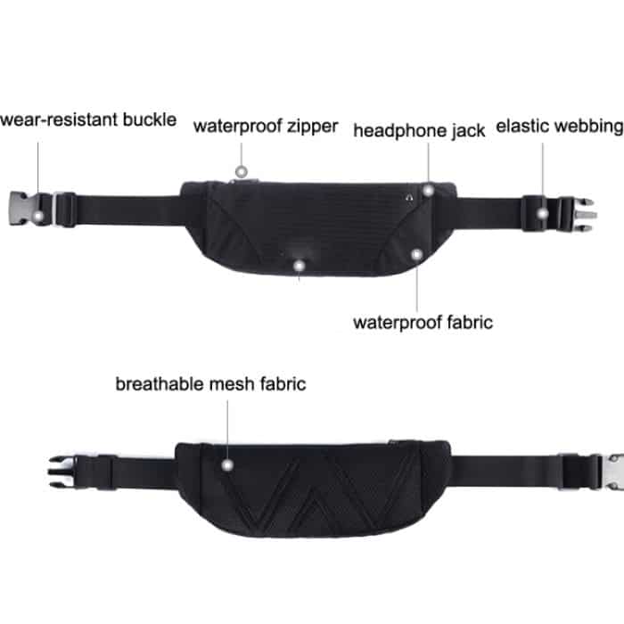 Ultraleichte, eng anliegende Handy-Hüfttasche mit großem Fassungsvermögen für Outdoor-Sportarten, Yellow, Black, Blue, Grey, Silver – Bild 4