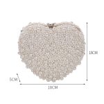 Perlen-Abendtasche, herzförmige Damen-Clutch, Einzelkette, Umhängetasche, Crossbody Bag – Bild 3