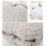 Perlen-Abendtasche, herzförmige Damen-Clutch, Einzelkette, Umhängetasche, Crossbody Bag – Bild 4