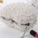 Perlen-Abendtasche, herzförmige Damen-Clutch, Einzelkette, Umhängetasche, Crossbody Bag – Bild 5