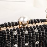 Damen Strassabon Abendbeutel Pendlertasche Clutch -Ketten -Umhängetasche – Bild 5