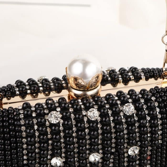 Damen Strassabon Abendbeutel Pendlertasche Clutch -Ketten -Umhängetasche – Bild 5