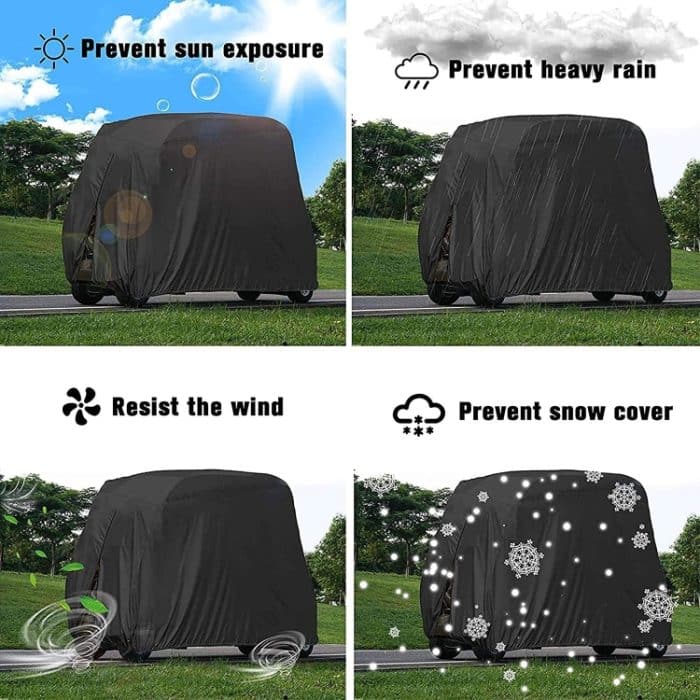 210D Oxford Cloth Golf Cart Cover Scooter Kart Dust Cover, 242 x 122 x 168 cm, 275 x 122 x 168 cm, 285 x 122 x 168cm – Bild 6
