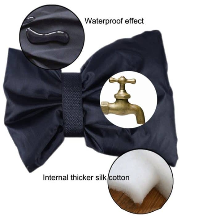 Winter-Außenwasserhahn-Frostschutzabdeckung aus Oxford-Stoff, Hook and Loop Fastener Model, Rope Model – Bild 3