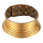 Vintage Statement Choker Halskette Damen Lederhalsband