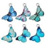 20 Stück Schmetterling Charms Ohrringe Halskette Armband Zubehör DIY Material