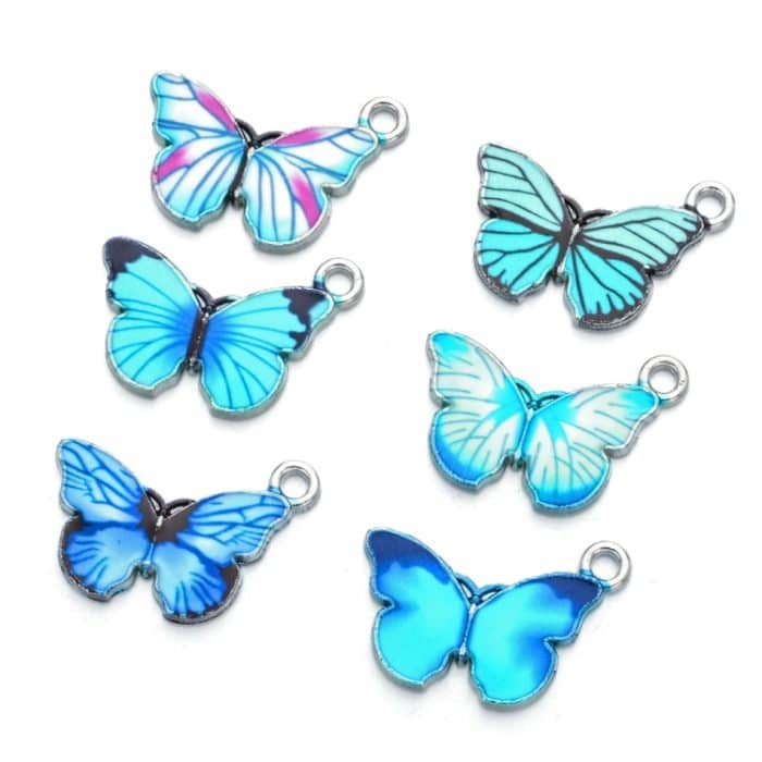 20 Stück Schmetterling Charms Ohrringe Halskette Armband Zubehör DIY Material – Bild 2