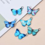 20 Stück Schmetterling Charms Ohrringe Halskette Armband Zubehör DIY Material – Bild 4