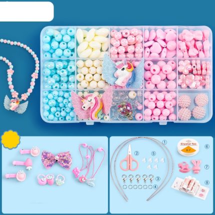 Perlen-Lernspielzeug, DIY-Schmuck-Material-Set für Kinder