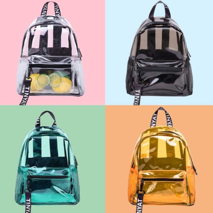 T9051 Damen Jelly Bag Wasserdichter, transparenter PVC-Rucksack, Strand-Reiserucksack – Bild 2