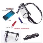 T9058 PVC Transparente Jelly Bag Damen Messenger Bag Mini Zylinder Handytasche, White, Black, Orange – Bild 4