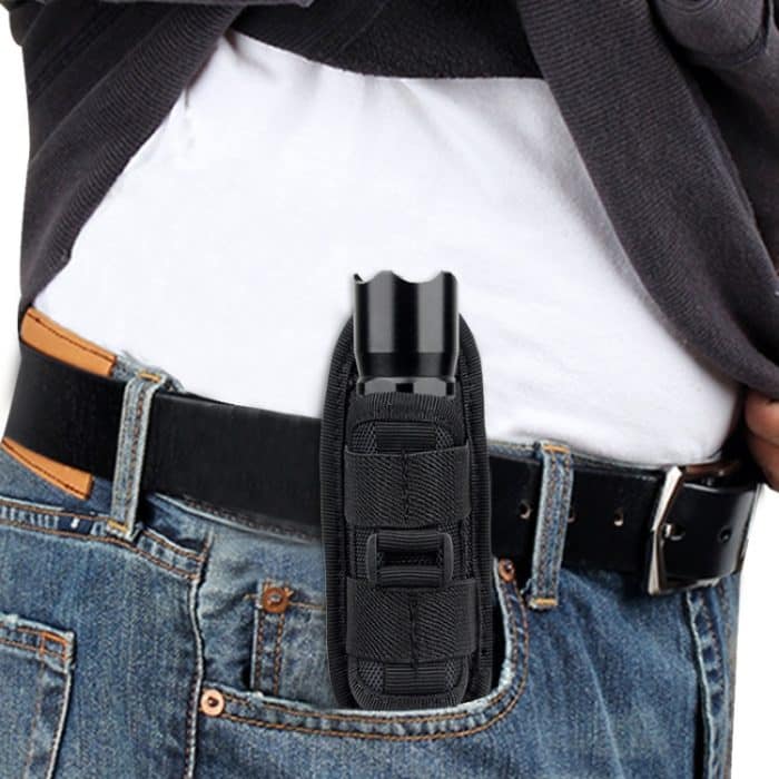 H-133 Outdoor 360-Grad-Drehung Nylon-Taschenlampen-Hüfttasche, H-133 Khaki, H-133 Green, H-133 Black – Bild 6