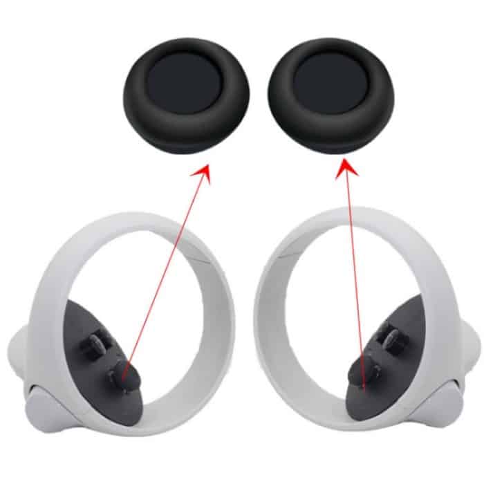 6 Teile/satz Für Oculus quest2 Silikon All-Inclusive Konsole Controller Abdeckung, White, Blue, Black, Red – Bild 5