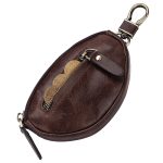 BP807 Autoschlüsseletui, lässiges Leder, Schlüsselanhänger, Münzfach, Crazy Horse Leather Brown – Bild 2