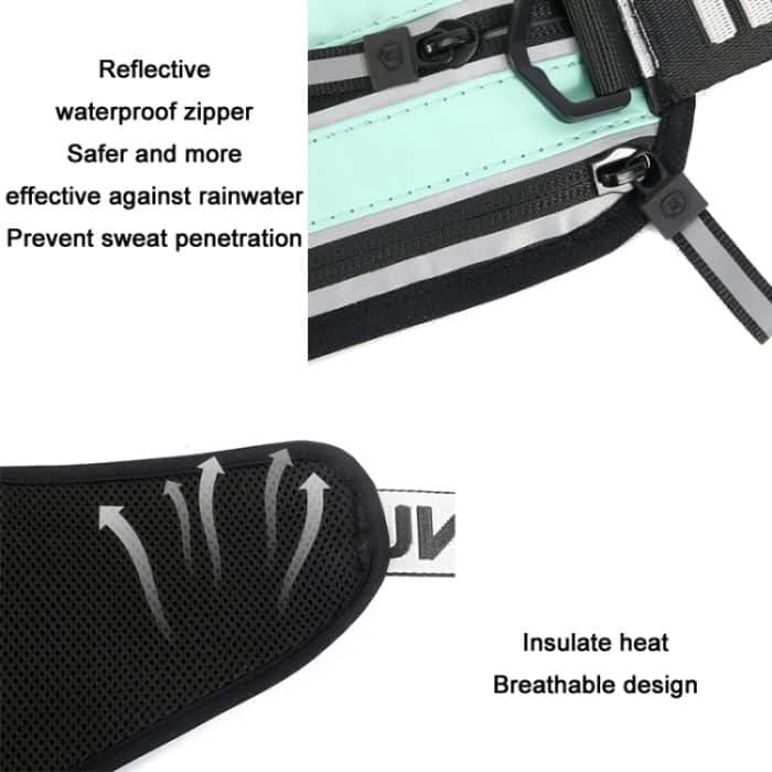 CAN FLY YIPINU Outdoor Fitness Wasserflasche Handy Aufbewahrung Gürteltasche, Black, Green, Silver – Bild 5