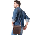 HUMERPAUL MH573 Herren Umhängetasche Leder Messenger Bag – Bild 6