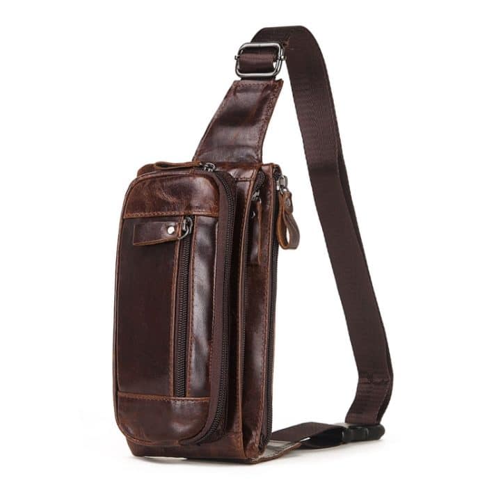 MH562 Herren-Abfallbeutel aus Leder, multifunktionale Retro-Umhängetasche, MH562 Black, MH562 Brown – Bild 4