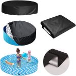 Faltbare, runde, staubdichte Sonnenschutz-Schwimmbadabdeckung, Black+Silver 82x30cm, Black+Silver 122x30cm, Black+Silver 162x30cm, Silver+Black 82x30cm, Silver+Black 122x30cm, Silver+Black 162x30cm – Bild 5