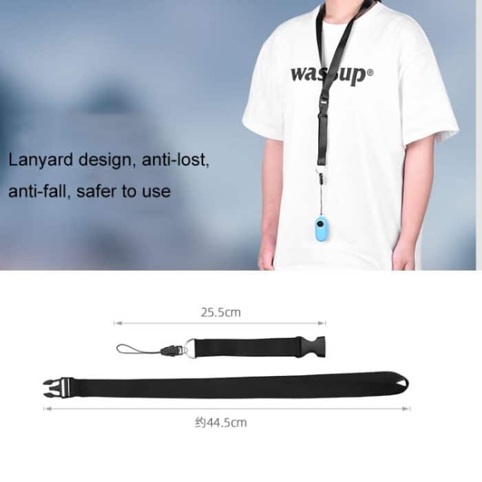 2 Stück Daumenkamera-Silikonhülle + Trageband für Insta360 GO2, Black, White, Blue – Bild 3