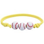 10 Stück verstellbares Basketball-Baseball-Armband aus geflochtenem Draht
