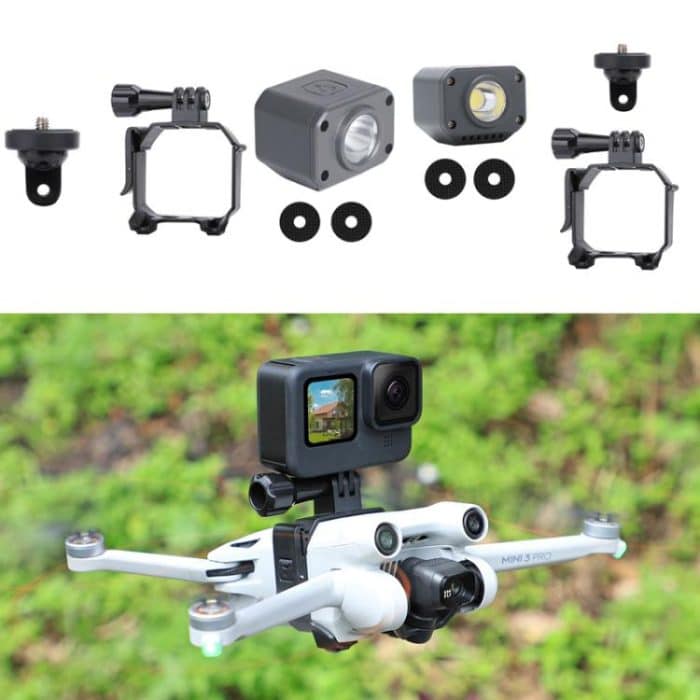 Sunnylife MM3-GZ459 für DJI Mini 3 Pro GoPro10 Action-Kamerahalterung, Hanging Load, Searchlight, Hanging Load+Searchlight set – Bild 2