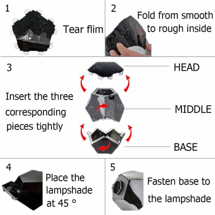 Sternenhimmel-Projektionslampe, Fantasie-Konstellationsprojektor, Stil: – Bild 6