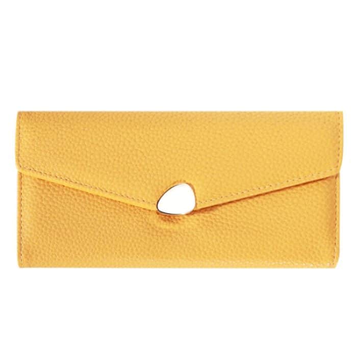 87P Litschi-Muster Multifunktionale Geldbörse mit großem Fassungsvermögen, Yellow, Green, Blue, Black, Pink, Red Wine, Brown – Bild 1