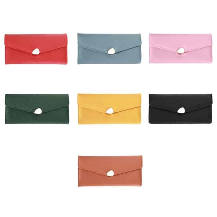 87P Litschi-Muster Multifunktionale Geldbörse mit großem Fassungsvermögen, Yellow, Green, Blue, Black, Pink, Red Wine, Brown – Bild 2