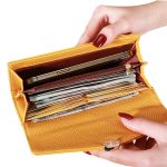 87P Litschi-Muster Multifunktionale Geldbörse mit großem Fassungsvermögen, Yellow, Green, Blue, Black, Pink, Red Wine, Brown – Bild 6