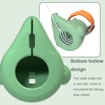 2 Stück H003 niedlicher Dinosaurier-förmiger Silikon-Ladeständer ohne Uhr für Apple Watch, White, Pink, Green, Black, Grey, Yellow, Purple – Bild 4