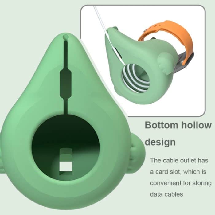 2 Stück H003 niedlicher Dinosaurier-förmiger Silikon-Ladeständer ohne Uhr für Apple Watch, White, Pink, Green, Black, Grey, Yellow, Purple – Bild 4