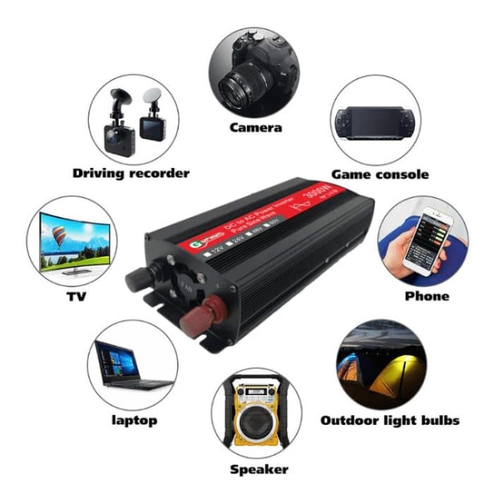 Gurxun Sinus-Wechselrichter 3000 W 2/24/48/60 V auf 220 V Auto-Boost-Konverter, 3000W 60V-220V, 3000W 12V-220V, 3000W 24V-220V, 3000W 48V-220V – Bild 5