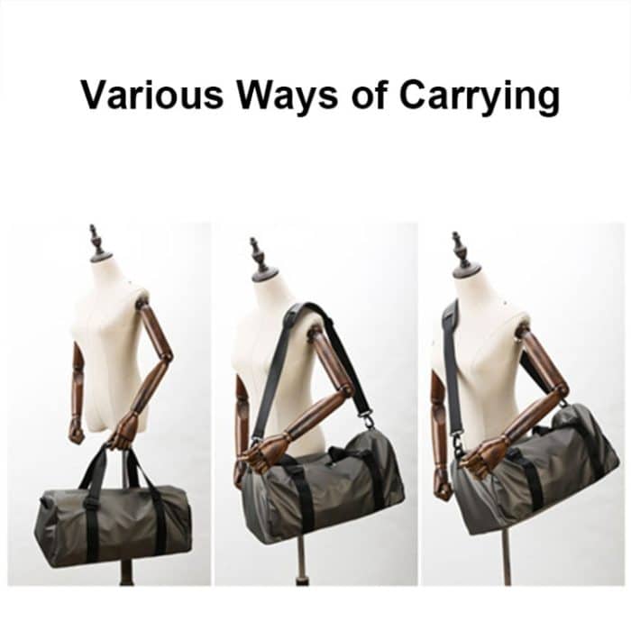 B-316 Glänzende, wasserdichte Fitnesstasche mit großem Fassungsvermögen, Gepäcktasche, Red, Blue, Black, Grey – Bild 5