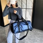 B-316 Glänzende, wasserdichte Fitnesstasche mit großem Fassungsvermögen, Gepäcktasche, Red, Blue, Black, Grey – Bild 7
