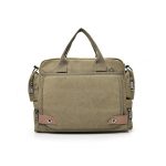 DJ05 Outdoor Canvas wasserdichte Handtasche Laptop Einzelschultertasche, Khaki, Coffee, Dark Gray, Mysterious Black