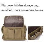 DJ05 Outdoor Canvas wasserdichte Handtasche Laptop Einzelschultertasche, Khaki, Coffee, Dark Gray, Mysterious Black – Bild 5