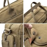 DJ05 Outdoor Canvas wasserdichte Handtasche Laptop Einzelschultertasche, Khaki, Coffee, Dark Gray, Mysterious Black – Bild 6