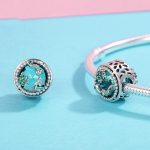 SCC246 Bright Starry Sterling Silber Armband Lose Perlen Zirkon Schmuck – Bild 4