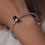 SCC2329 Little Black Cat DIY Armband Bead S925 Silber Bead Zubehör – Bild 5